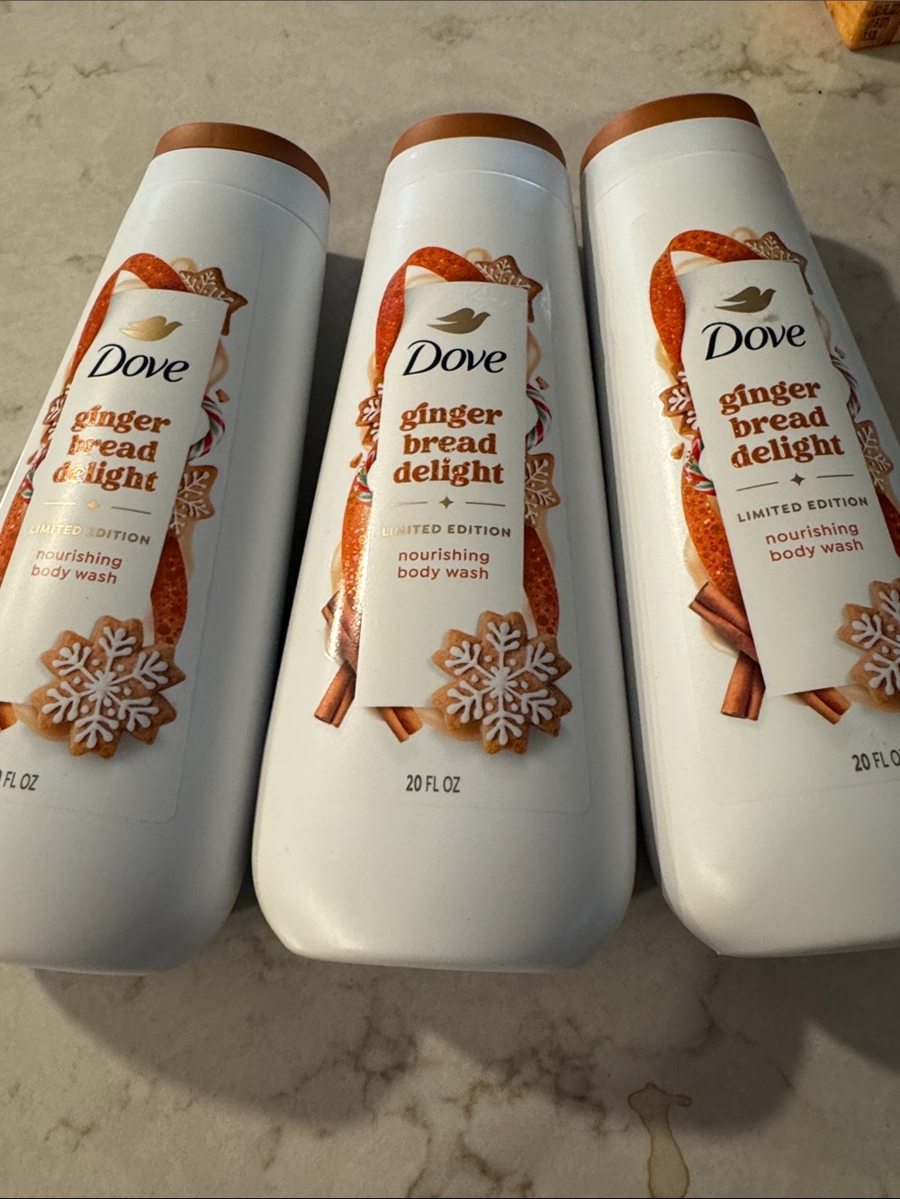 Dove Gingerbread Delight Nourishing Body Wash (20 fl oz) 3 pk not in stores